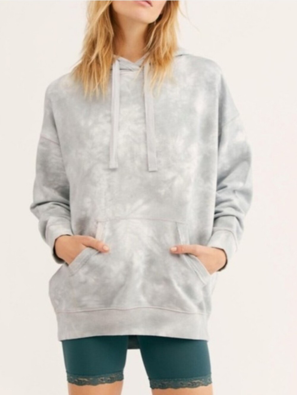 Free People Quartz City Tie-Dye Sweatshirt Hoodie Oversized Size Small